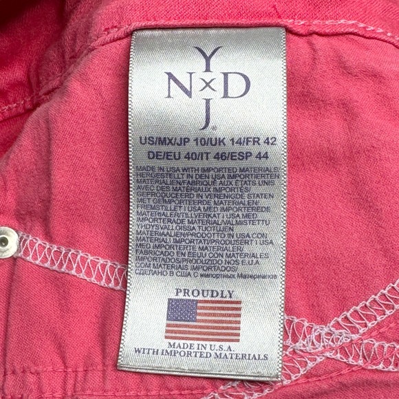 NYDJ Clarissa Ankle Jeans Size 10 Pink Lift Tuck Technology Womens Denim - Picture 6 of 13